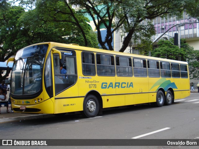 Viação Garcia 6778 na cidade de Maringá, Paraná, Brasil, por Osvaldo Born. ID da foto: 7039243.