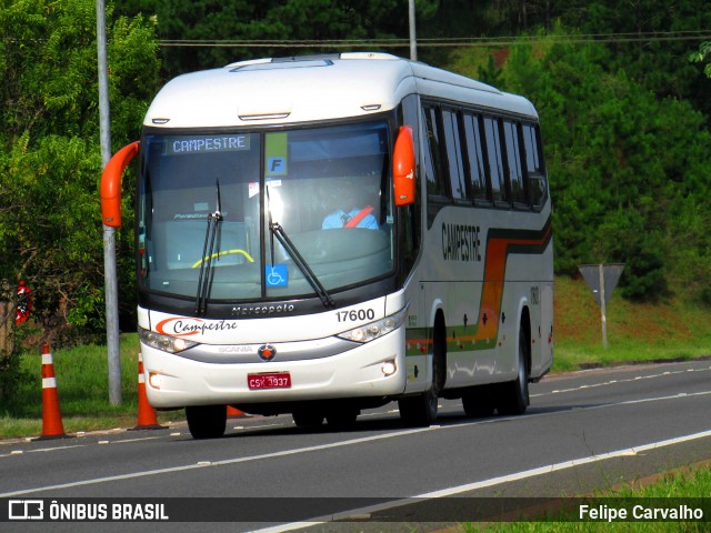 Viação Campestre 17600 na cidade de Atibaia, São Paulo, Brasil, por Felipe Carvalho. ID da foto: 7039277.