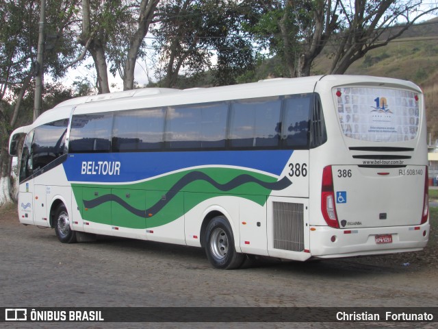 Bel-Tour Transportes e Turismo 386 na cidade de Leopoldina, Minas Gerais, Brasil, por Christian  Fortunato. ID da foto: 7038489.