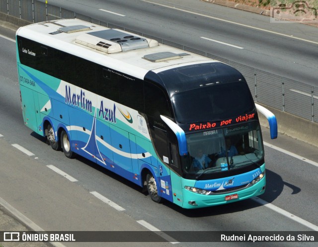 Marlim Azul Turismo 3133 na cidade de Arujá, São Paulo, Brasil, por Rudnei Aparecido da Silva. ID da foto: 7040872.