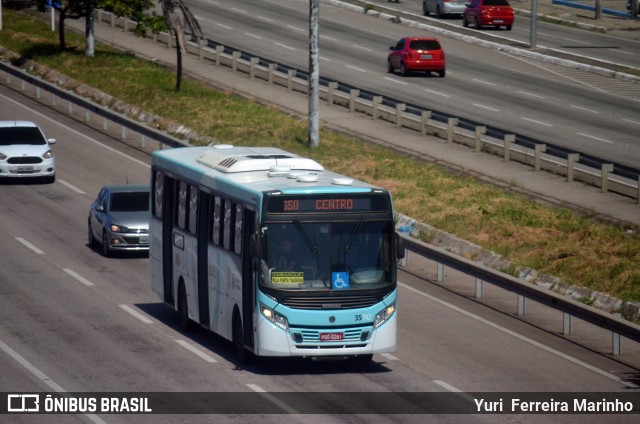 Rota Sol > Vega Transporte Urbano 35742 na cidade de Fortaleza, Ceará, Brasil, por Yuri Ferreira Marinho. ID da foto: 7039589.