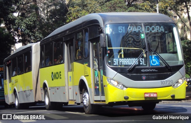 São Dimas Transportes 10729 na cidade de Belo Horizonte, Minas Gerais, Brasil, por Gabriel Henrique. ID da foto: 7041487.