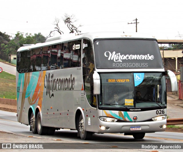 Viação Miracemense 026 na cidade de Congonhas, Minas Gerais, Brasil, por Rodrigo  Aparecido. Número da foto: #7043273.