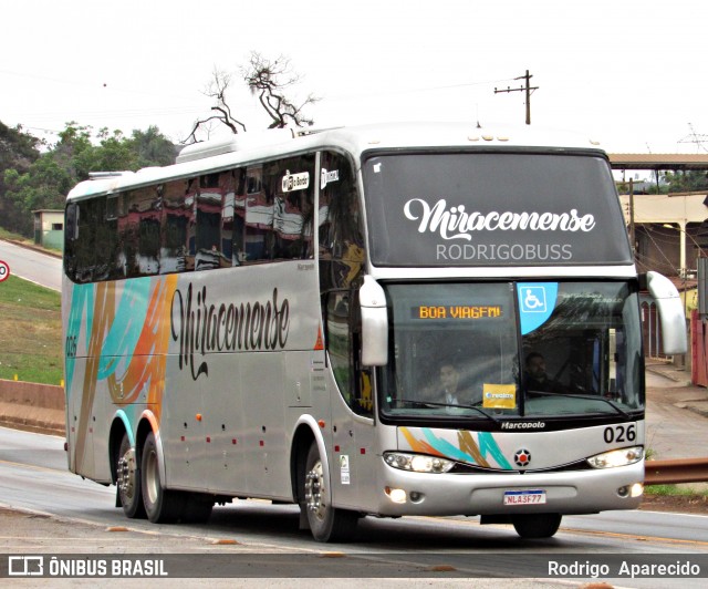 Viação Miracemense 026 na cidade de Congonhas, Minas Gerais, Brasil, por Rodrigo  Aparecido. ID da foto: 7043273.