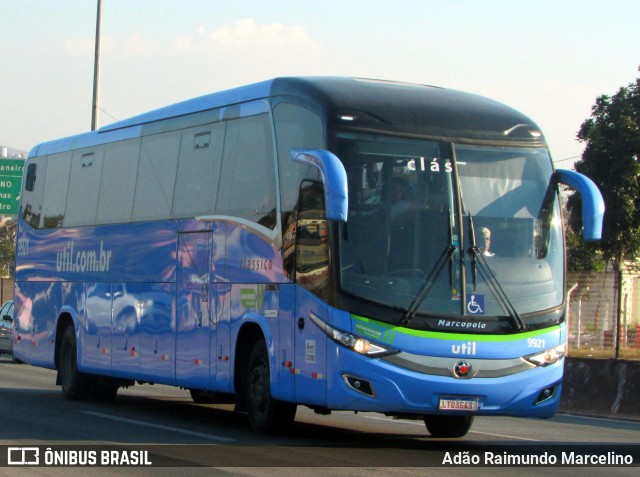 UTIL - União Transporte Interestadual de Luxo 9921 na cidade de Belo Horizonte, Minas Gerais, Brasil, por Adão Raimundo Marcelino. Número da foto: #7043391.