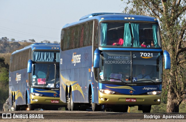 Expresso Angrense 7021 na cidade de Conselheiro Lafaiete, Minas Gerais, Brasil, por Rodrigo  Aparecido. Número da foto: #7043258.
